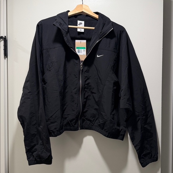 Nike Jackets & Blazers - Nike Black Women's Lightweight Bomber Jacket with Swoosh